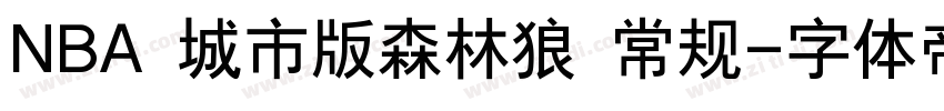 NBA 城市版森林狼 常规字体转换